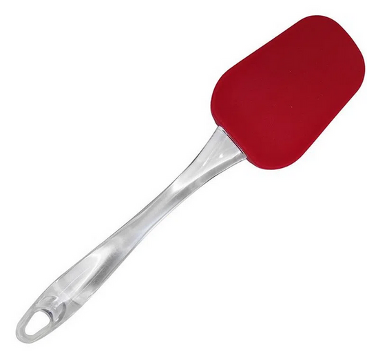Espatula De Silicone Acrilico Retangular 25cm Vermelho